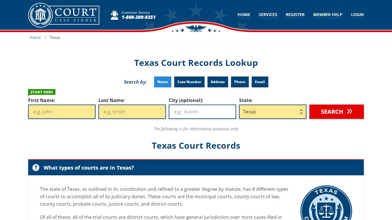Texas Court Records Lookup - TX Court Case Search